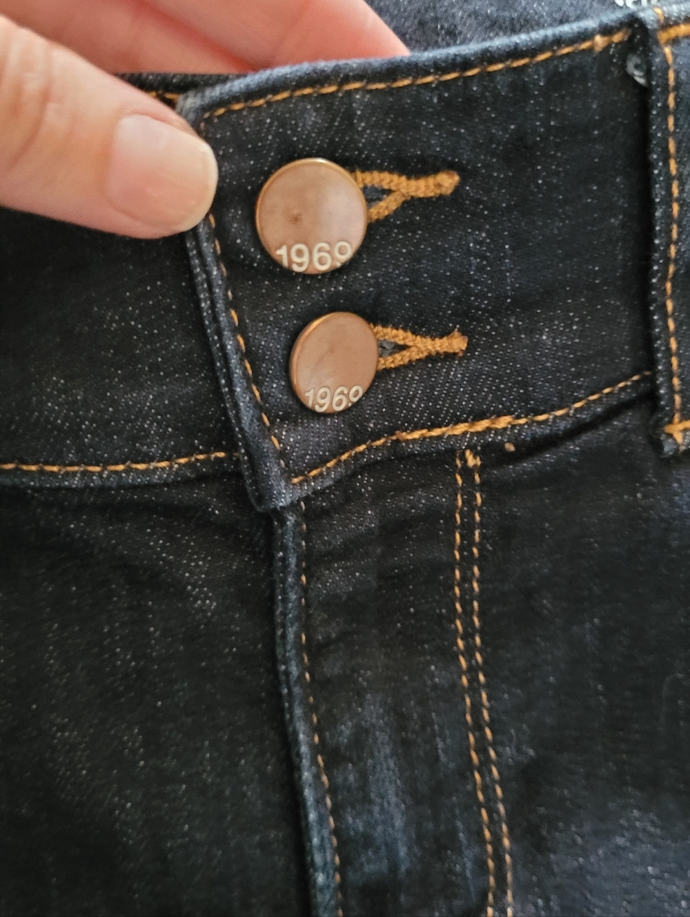 GAP 1969 Curvy Skinny, Women's 28R or Size 6, Dark Blue Jean Wash - Picture 4 of 6